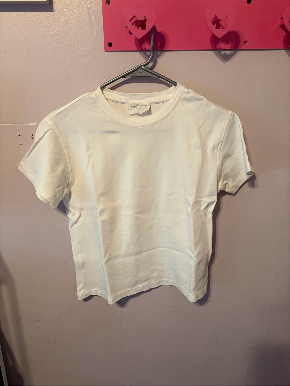 Pihl Denim Off White Cotton T shirt